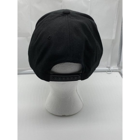 Volcom Black Flat Bill Adjustable Baseball Cap Hat Snap-back OSFM - Picture 3 of 7